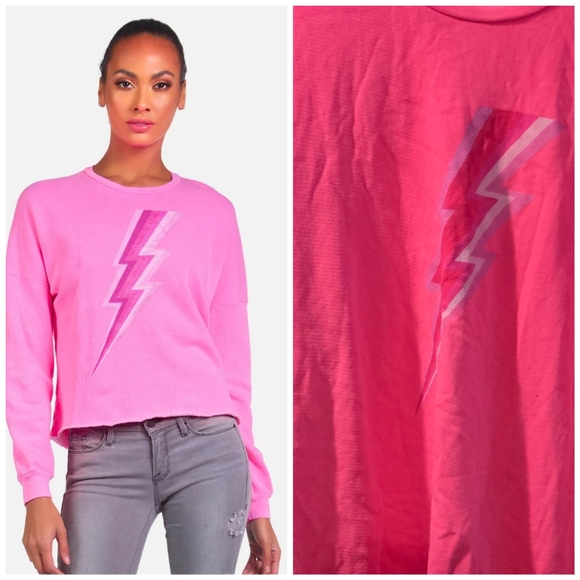 Lauren Moshi Tops - Lauren Moshi Lee X Lightening Bolt sweatshirt